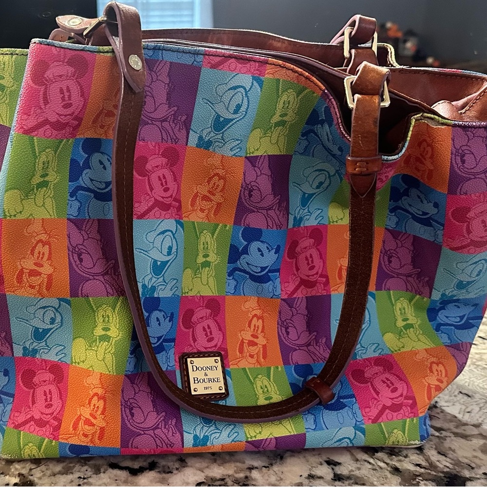 Used Dooney & Bourke Disney Parks POP ART Flynn Tote Fab Five extra large purse